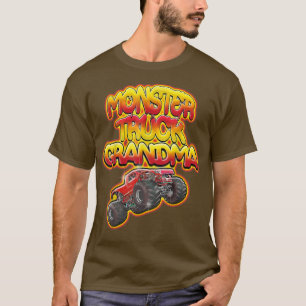 Monster Truck Oma Hot Red Graffiti Style Funny T-Shirt