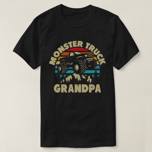 Monster Truck Opa Matching Familienkostüm T-Shirt (Design vorne)