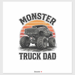 Monster Truck Papa Vintage Off Road Grafik_1 Aufkleber