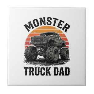 Monster Truck Papa Vintage Off Road Grafik_1 Fliese