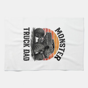 Monster Truck Papa Vintage Off Road Grafik_1 Geschirrtuch