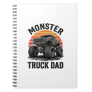Monster Truck Papa Vintage Off Road Grafik_1 Notizblock