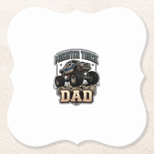 Monster Truck Papa Vintage Vector T-Shirt Design_1 Untersetzer