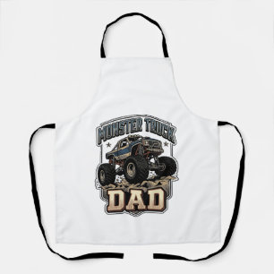 Monster Truck Papa Vintage Vektor T-Shirt Design_1 Schürze