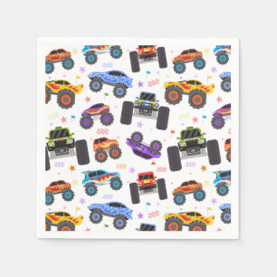 Monster-Truck-Papier-Tücher, Truck-Geburtstagsfeie Serviette