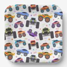 Monster-Truck-Papierteller, Truck-Geburtstagsfeier