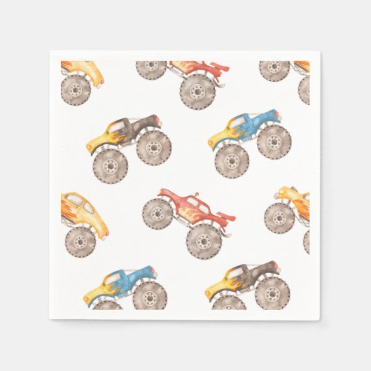 Monster Truck Party Napkins | Monster Trucks Serviette (Vorderseite)