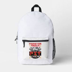 Monster Truck Pit Crew Bedruckter Rucksack
