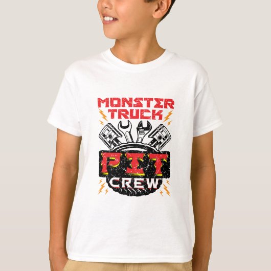 Monster Truck Pit Crew T-Shirt (Vorderseite)