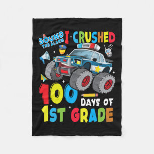 Monster Truck Polizeiwagen 100 Tage Schule 1. Gr Fleecedecke