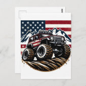 MONSTER TRUCK POST CARD POSTKARTE (Vorne/Hinten)