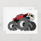 Monster Truck Postkarte (Vorne/Hinten)