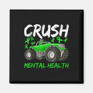 Monster Truck psychische Gesundheit bewusst Jungen Magnet