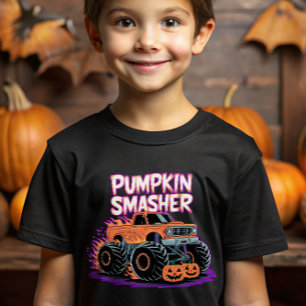 Monster Truck Pumpkin Smasher für Kinder Halloween T-Shirt