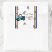 Monster Truck Quadratischer Aufkleber (Tasche)