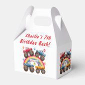 Monster Truck Rainbow Boy Birthday Bash Geschenkschachtel (Rückseite)