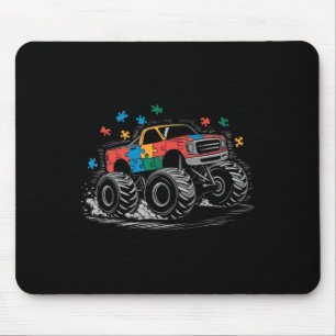 Monster Truck Rätsel Niedliche Autismus Bewusstsei Mousepad