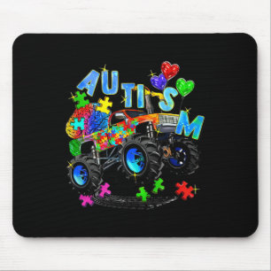 Monster Truck Rätsel Niedliche Kinder Autismus Bew Mousepad