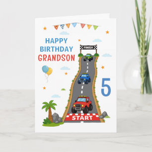 Monster Truck Rennstrecke Alles Gute zum Geburtsta Karte