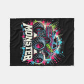 Monster Truck Retro farbenfrohe Graffiti Kleinkind Fleecedecke (Vorderseite (Horizontal))