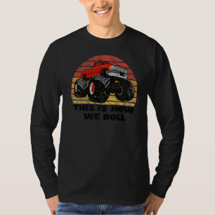 Monster Truck Retro Lüfter So rollen wir T-Shirt