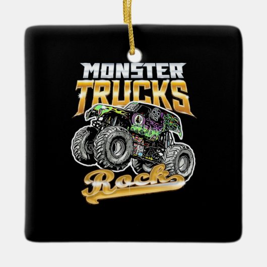 Monster Truck Rock Keramikornament (Vorderseite)