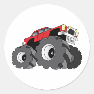 Monster Truck Runder Aufkleber