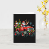 Monster Truck Santa Reindeer Weihnachtsbaum Kinder Karte (Gelbe Blume)
