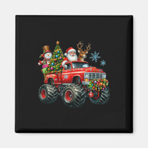 Monster Truck Santa Reindeer Weihnachtsbaum Kinder Magnet