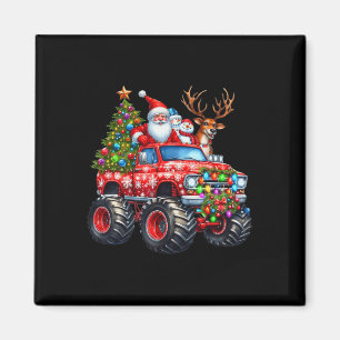 Monster Truck Santa Reindeer Weihnachtsbaum Kinder Magnet