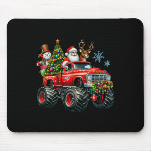 Monster Truck Santa Reindeer Weihnachtsbaum Kinder Mousepad