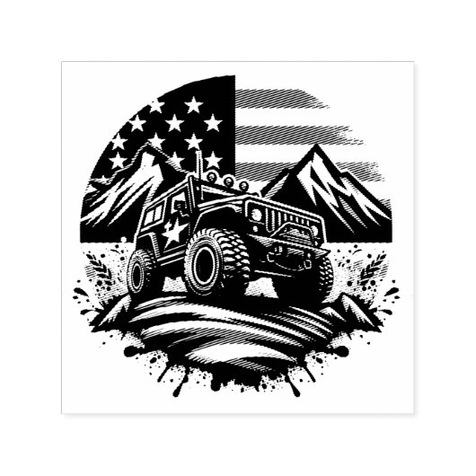 MONSTER TRUCK SELBSTINKENDE BRIEFMARKE PERMASTEMPEL (Design)