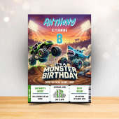 Monster Truck Shark invitation Boy Party Einladung