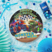 Monster Truck Showdown Extreme Racing Geburtstag Pappteller (Party)