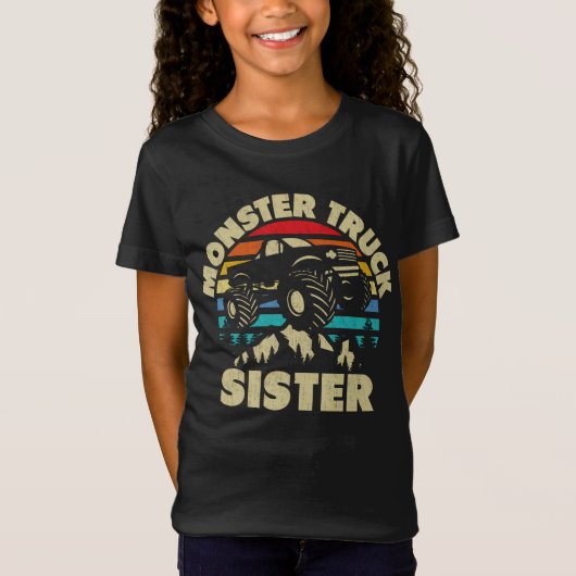Monster Truck Sister Match Family Monster Truck T-Shirt (Vorderseite)