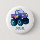 Monster Truck Smash und Crash Geburtstag Button (Vorderseite)
