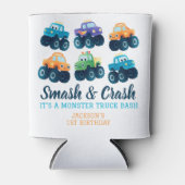 Monster Truck Smash und Crash Geburtstag Dosenkühler (Vorderseite)