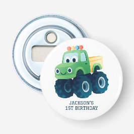 Monster Truck Smash und Crash Geburtstag Flaschenöffner