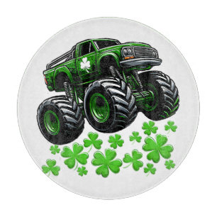 Monster Truck St. Patricks Day Irischer Glückspilz Schneidebrett