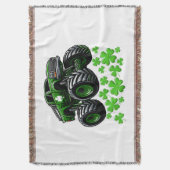 Monster Truck St. Patrick's Day Irisches Glück Decke (Vorderseite Vertikal)