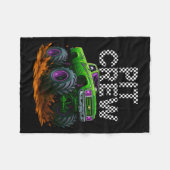 Monster Truck T Crew Family Matching Birthday Part Fleecedecke (Vorderseite (Horizontal))