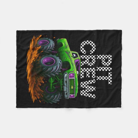 Monster Truck T Crew Family Matching Birthday Part Fleecedecke (Vorderseite (Horizontal))
