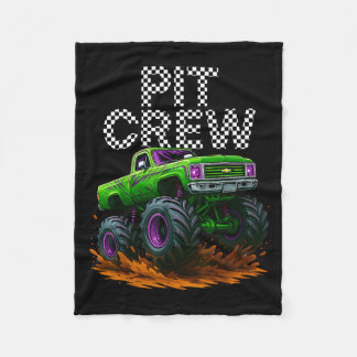 Monster Truck T Crew Family Matching Birthday Part Fleecedecke