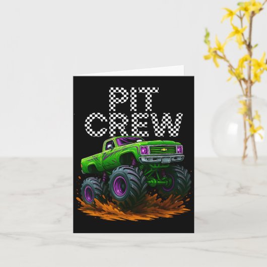 Monster Truck T Crew Family Matching Birthday Part Karte (Gelbe Blume)