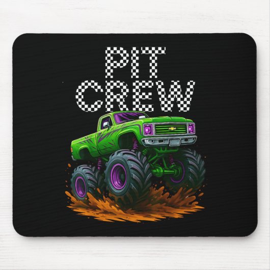 Monster Truck T Crew Family Matching Birthday Part Mousepad (Vorne)