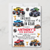 Monster Truck Team Geburtstagsparty Einladung (Vorderseite)