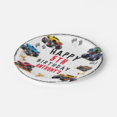 Monster Truck Team Geburtstagsparty Einladung Pappteller (Schrägansicht)