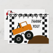 Monster Truck Thank You Postcard Postkarte (Vorne/Hinten)