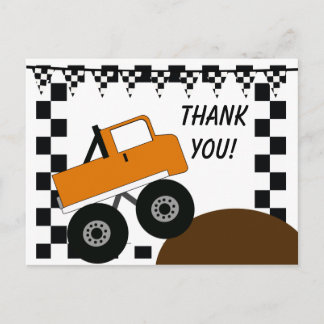 Monster Truck Thank You Postcard Postkarte