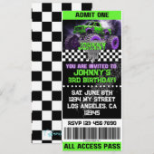 Monster-Truck-Ticket-Einladung Einladung (Vorne/Hinten)